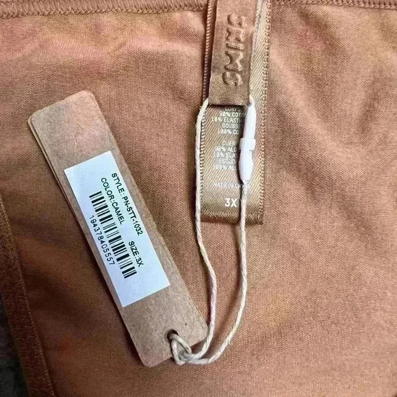 SKIMS COTTON JERSEY  T-STRING THONG IN CAMEL SIZE 3X - Picture 8 of 8